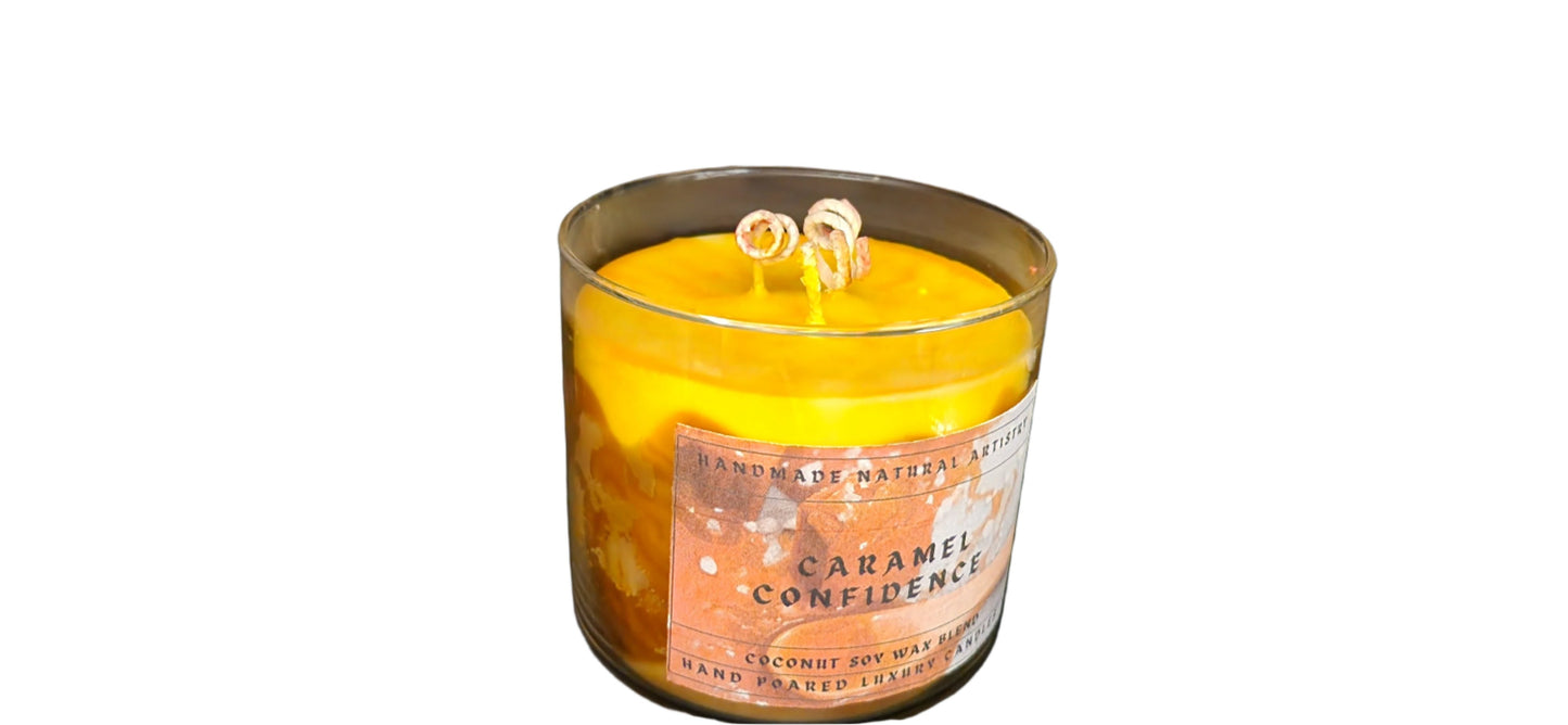 Caramel confidence 16 oz lux 3 wick candle