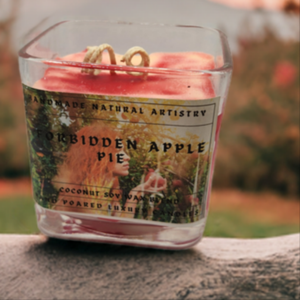 Bakery Candle apple pie 2 wick candle for wife southern vibes candle bakery scented candle Forbidden apple pie 11 lux cube candle