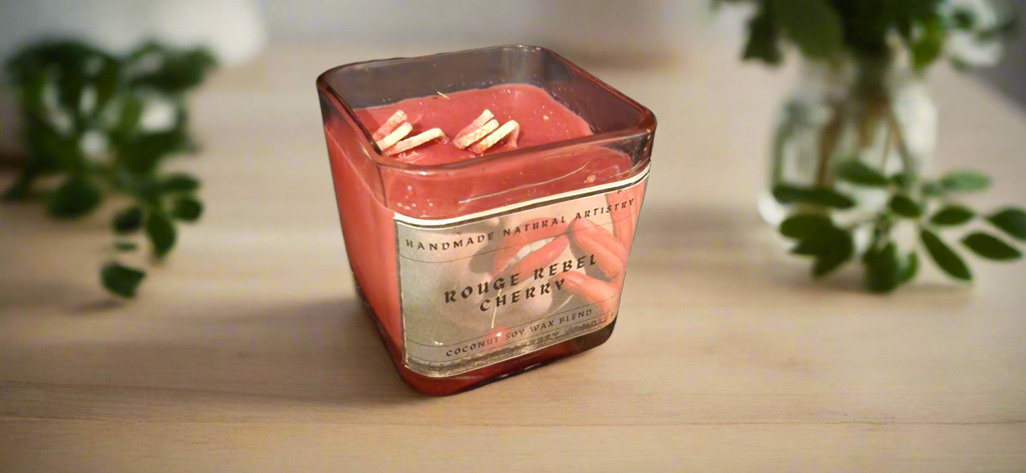 Candle for girlfreind gifts candles cherry candle for her romantic vibes Rouge Reble Cherry 11 oz lux cube candle