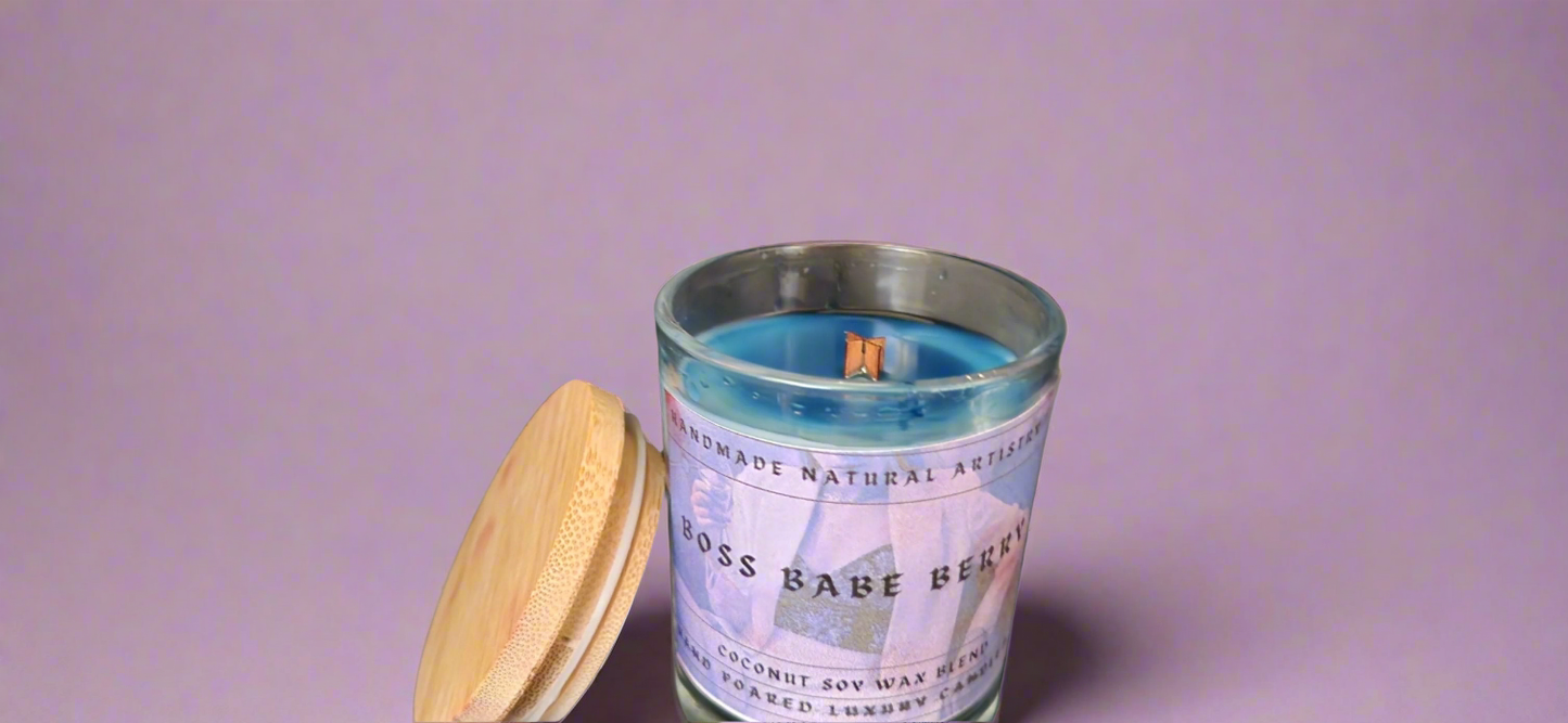Boss Babe Berry 6 oz Craclking Wood Wick Candle