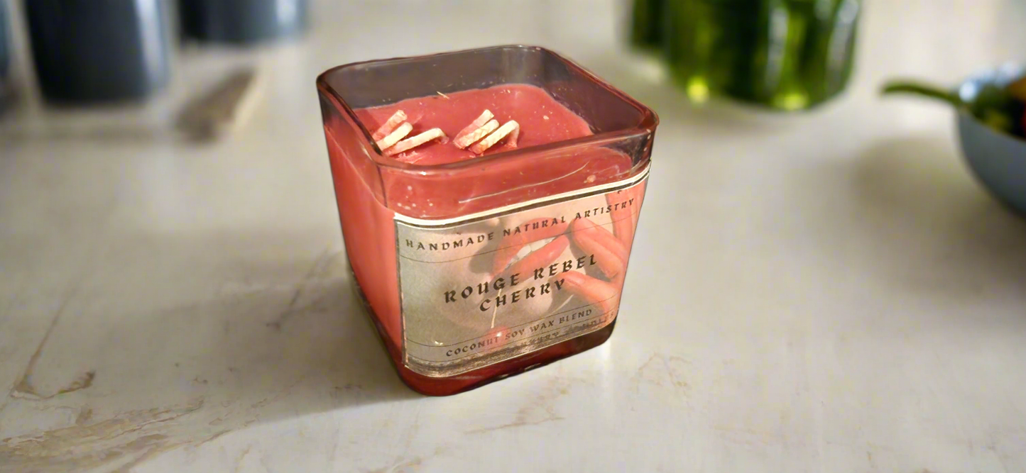 Candle for girlfreind gifts candles cherry candle for her romantic vibes Rouge Reble Cherry 11 oz lux cube candle
