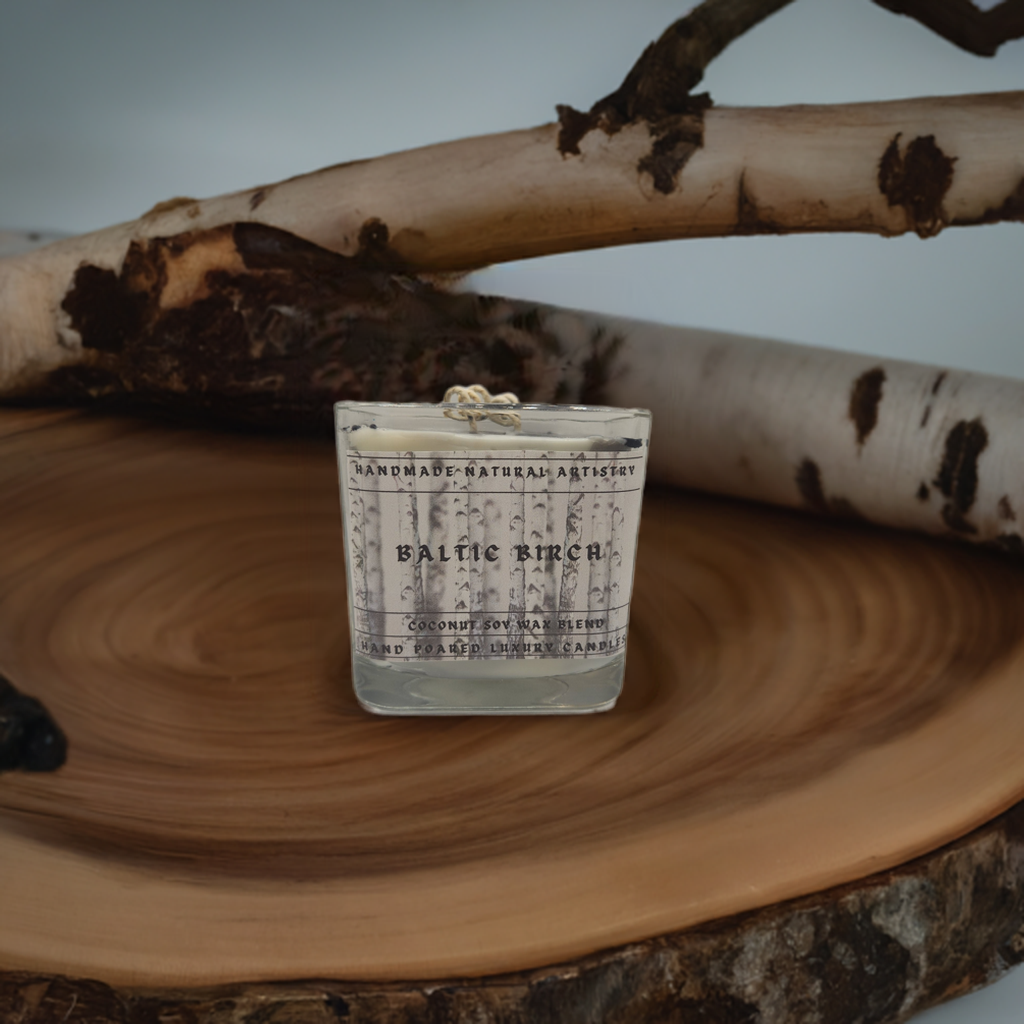 Candle for husband gift for boyfreind gift candle for garage cabin vibes candle wood scented candle Baltic birch lux cube 11 oz candle