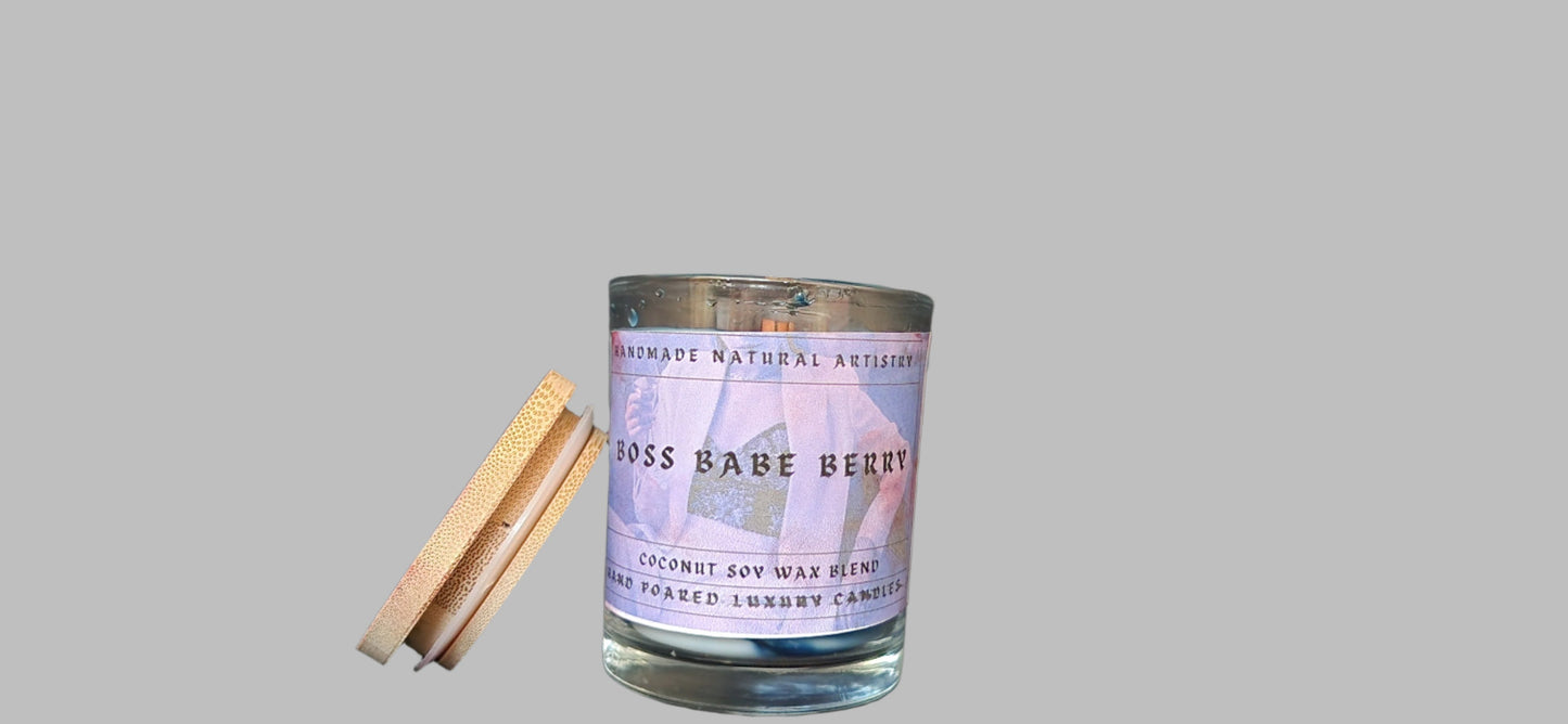 Boss Babe Berry 6 oz Craclking Wood Wick Candle