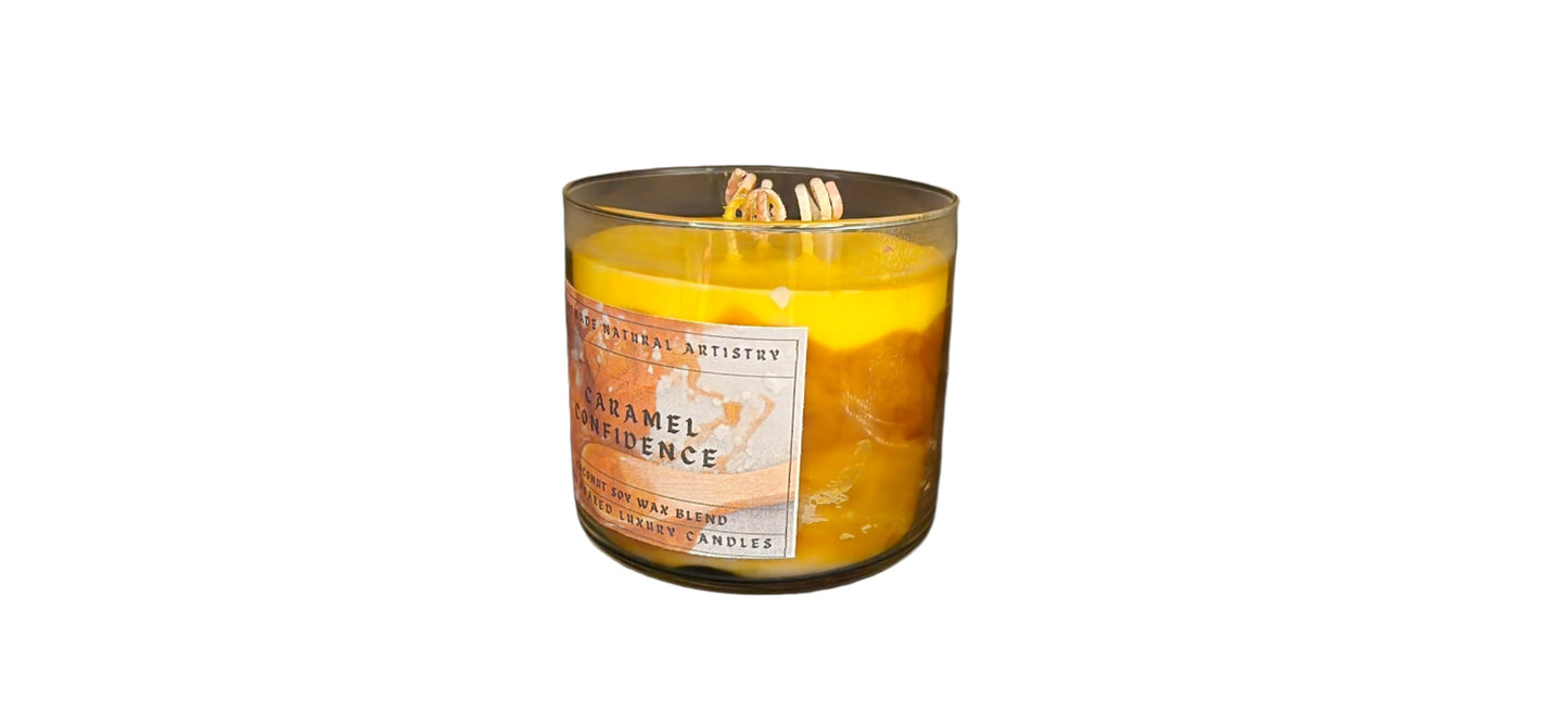 Caramel confidence 16 oz lux 3 wick candle