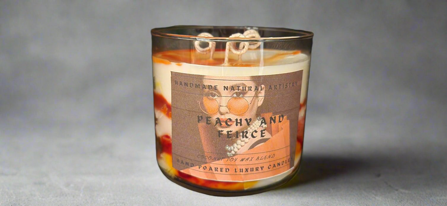 Peachy and fierce 16 oz 3 wick candle