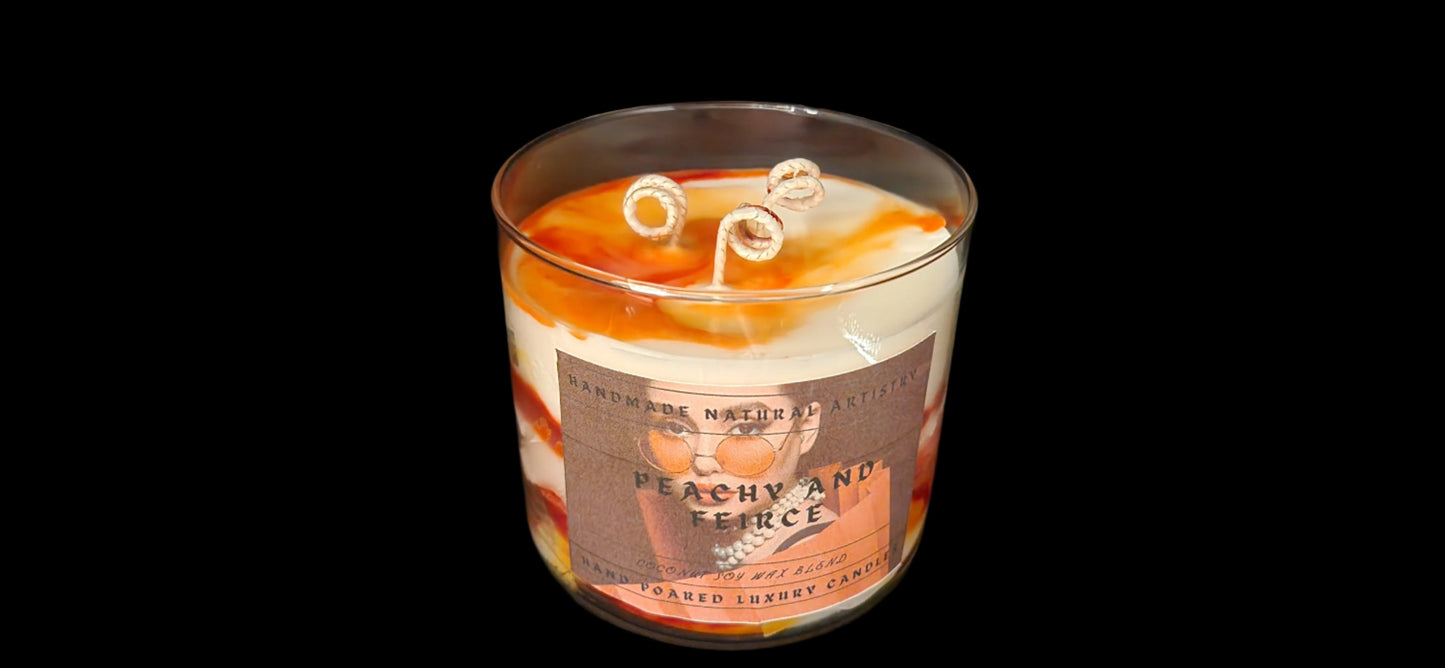 Peachy and fierce 16 oz 3 wick candle