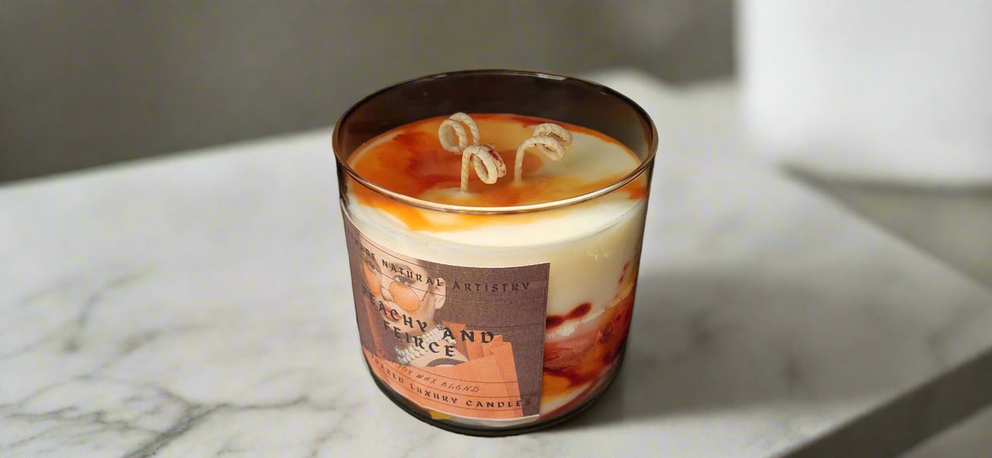 Peachy and fierce 16 oz 3 wick candle