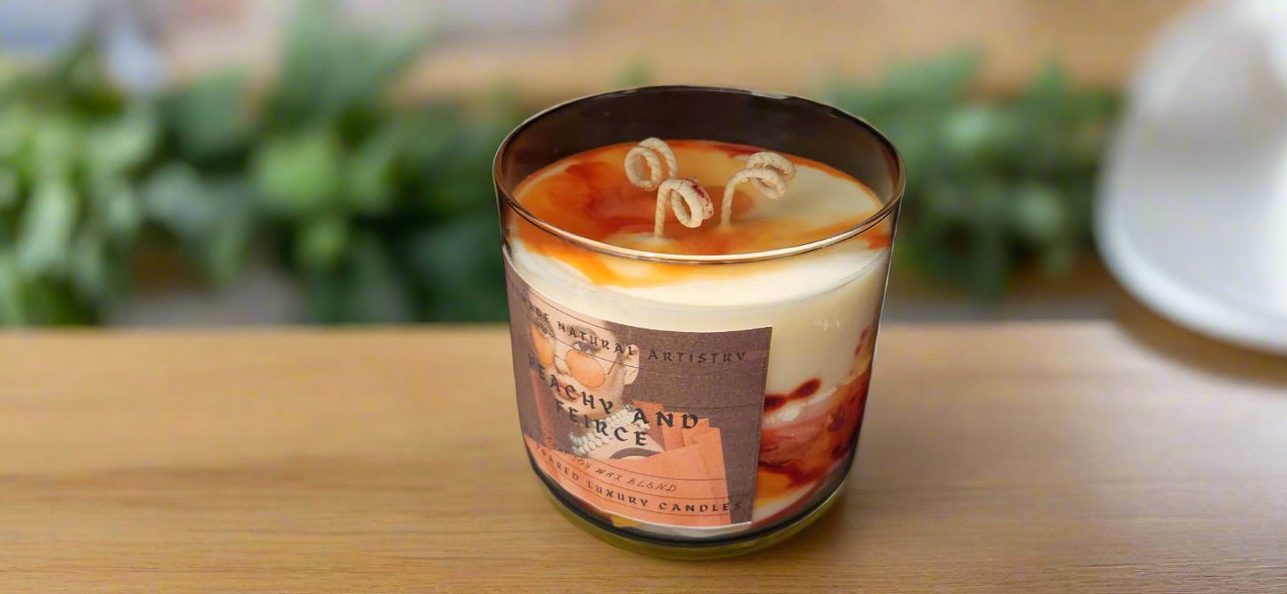 Peachy and fierce 16 oz 3 wick candle