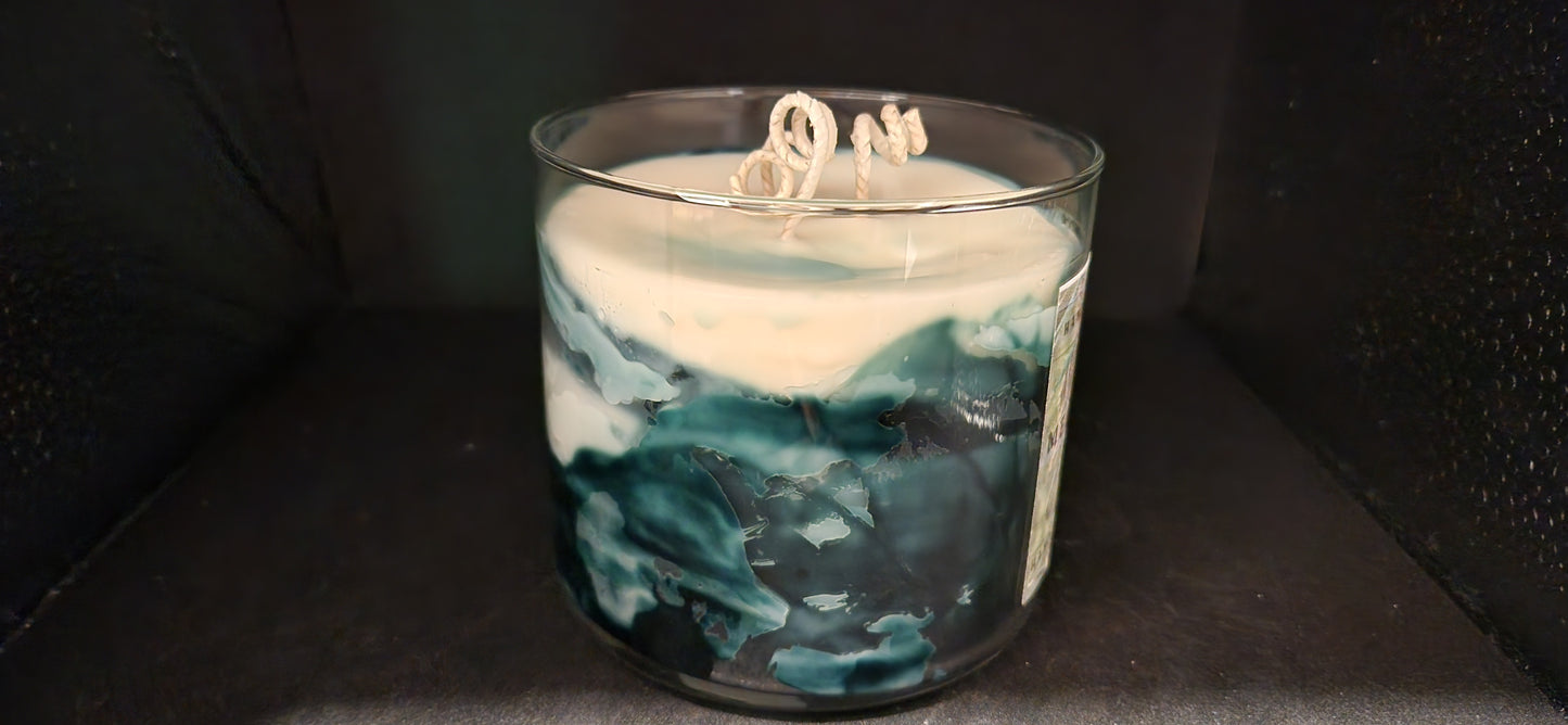 3 wick candle for him unique gift green candle wood smell candle super strong candle  Medussas garden 16 oz 3 wick candle