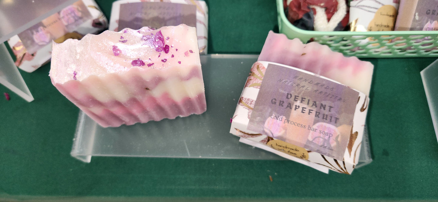 Defiant Grapefruit Cold process bar soap