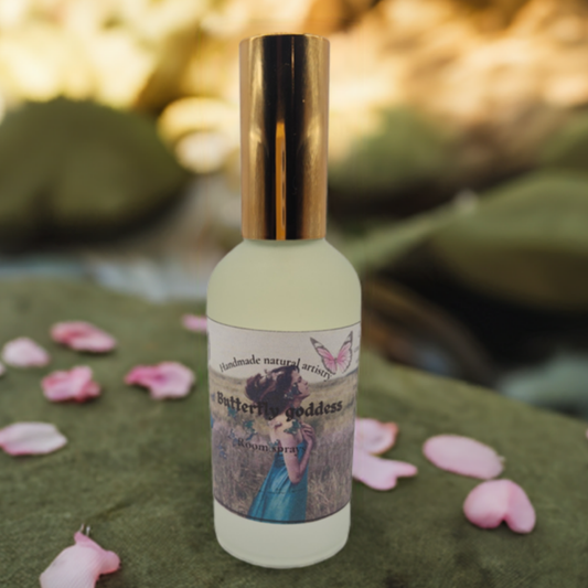 Room spray Butterfly Goddess pink sugar and pomegranate scented room spray for girlfreind housewarming gift dorm room gift for duaghter gift unique fruity scented room spray 3.8 oz lux room spray