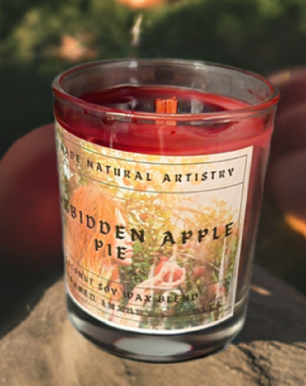 Forbidden Apple Pie 6 oz X Crackling Wood Wick Candle
