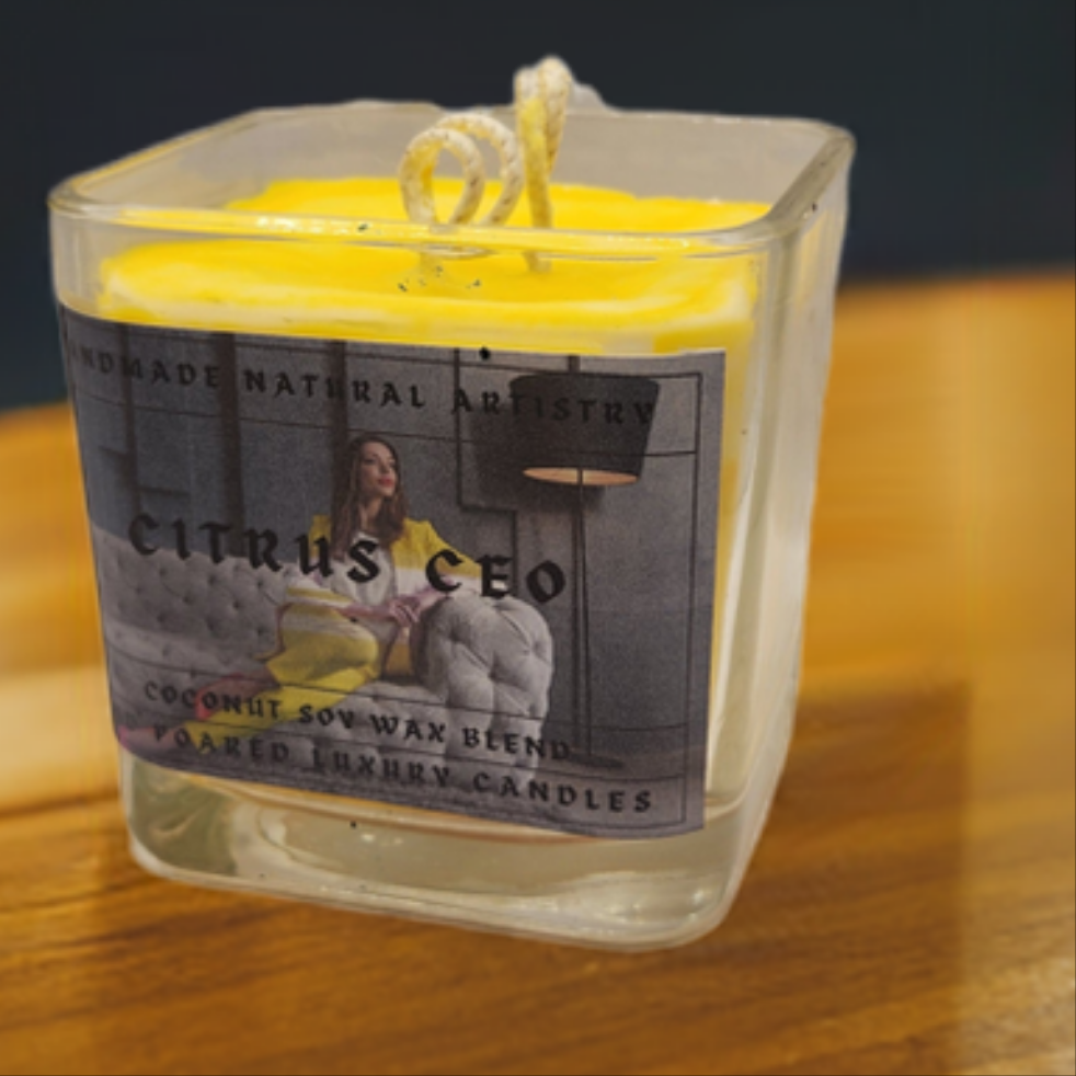 Lemongrass and Margarita Scented Citrus Candle - Perfect for Spring