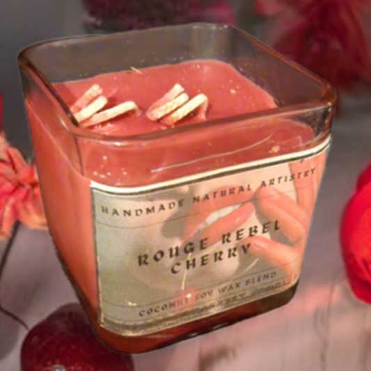 Candle for girlfreind gifts candles cherry candle for her romantic vibes Rouge Reble Cherry 11 oz lux cube candle