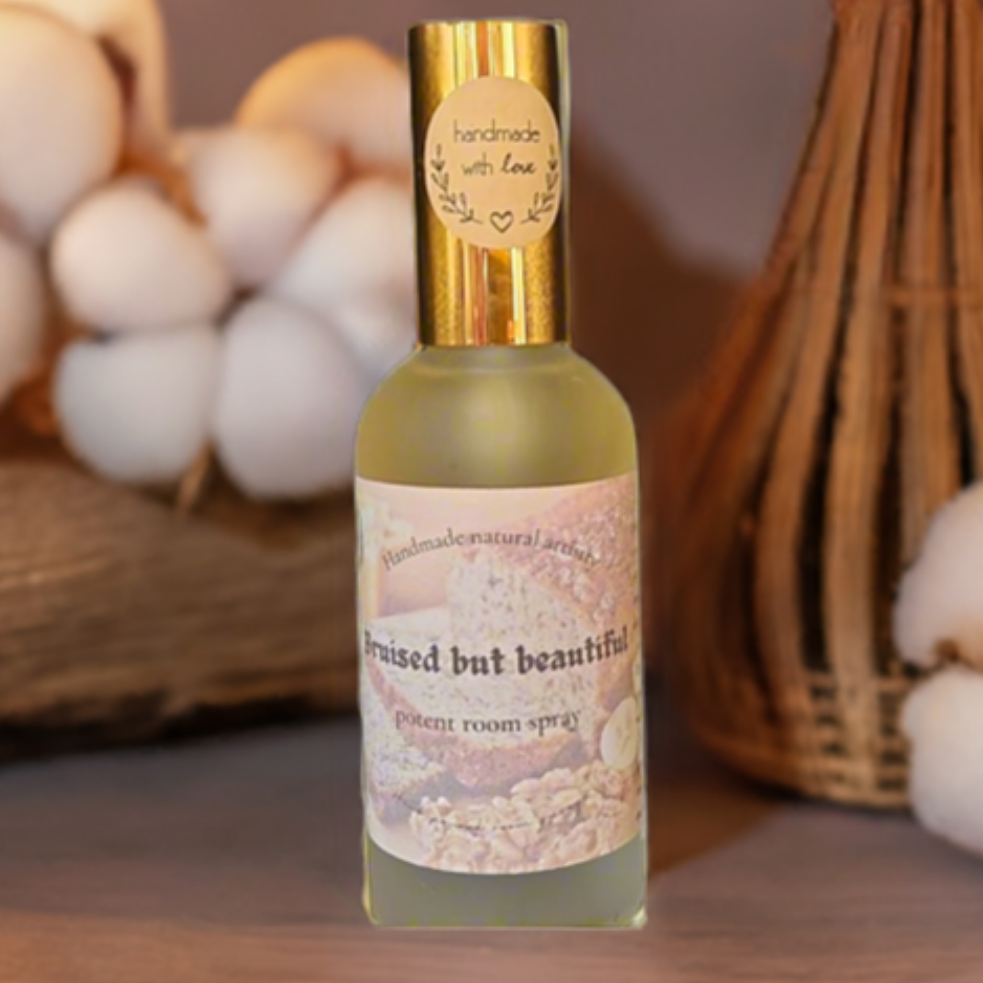 Room spray for her roomspray gift for mom bakery scented room spray gift for girlfreind bannana nut bread scented Bruised but beautiful 3.8 oz lux room spray