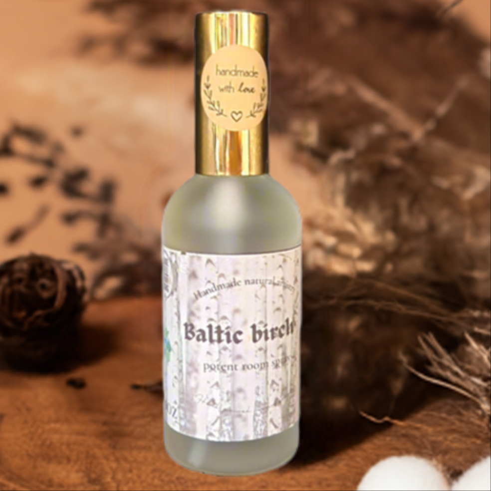 Room spray wood scented birch for husband gift for garage boyfreind gift for dorm wood scented room spray cabin vibes birch scented frosted glass room spray Baltic Birch 3.8 oz lux room spray
