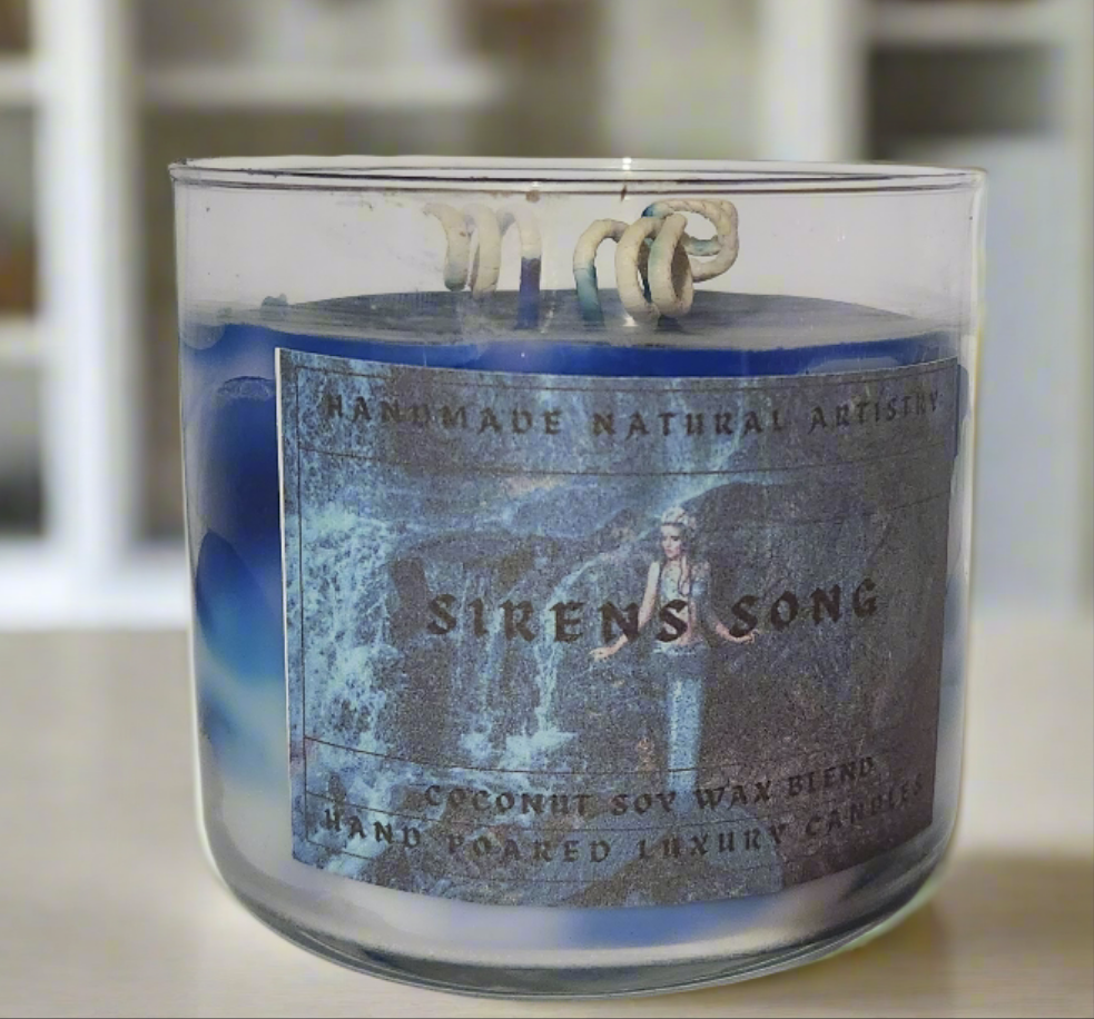 3 wick candle for boyfreind gift for her candle clean scented candle lore gift Sirens song 16 oz 3 wick candle