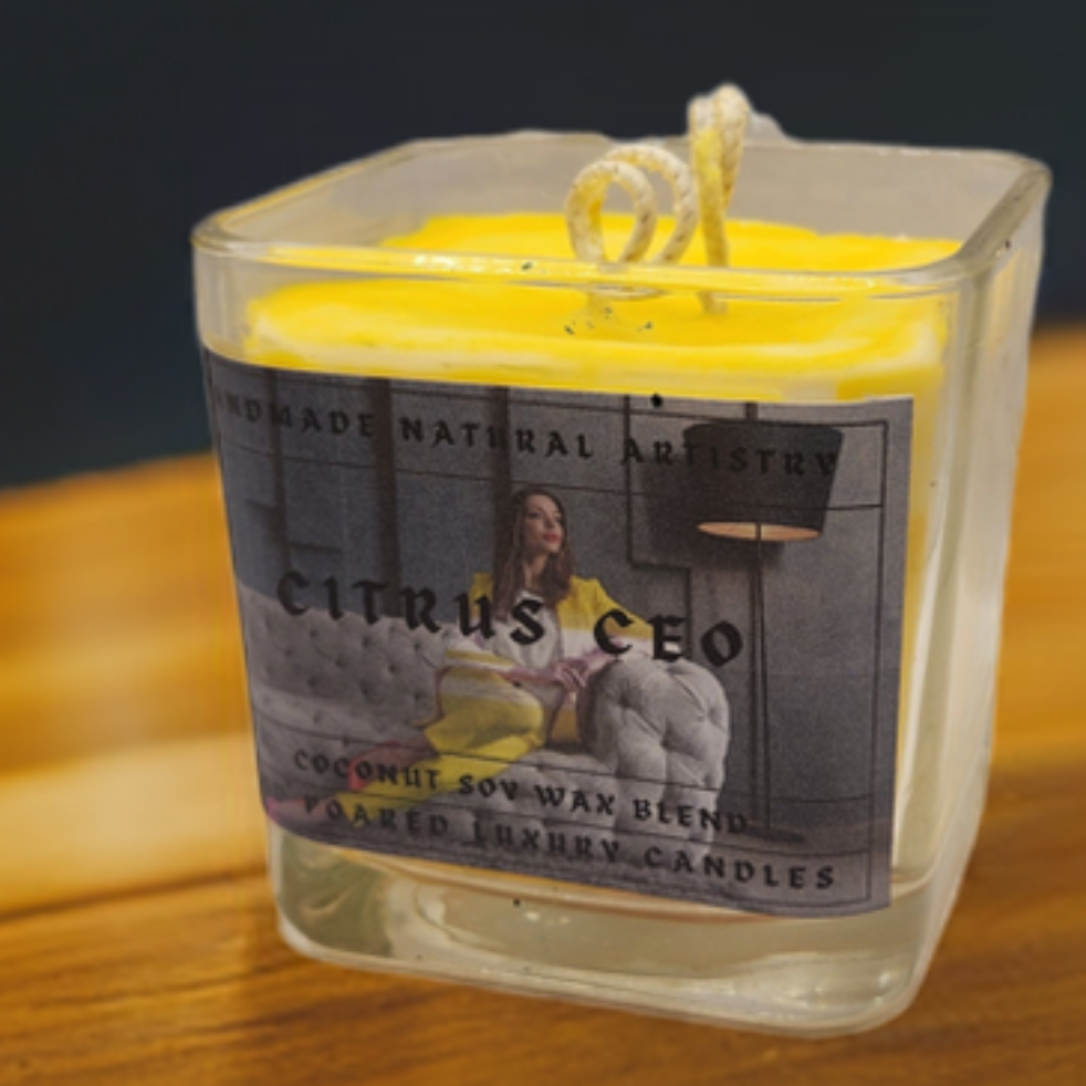 Lemongrass and Margarita Scented Citrus Candle - Perfect for Spring