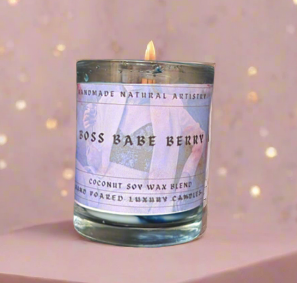 Boss Babe Berry 6 oz Craclking Wood Wick Candle