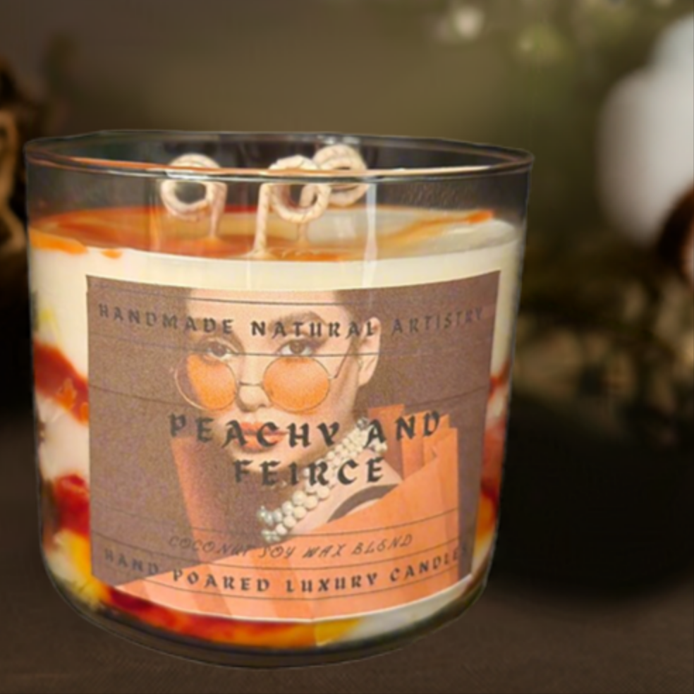 Peachy and fierce 16 oz 3 wick candle