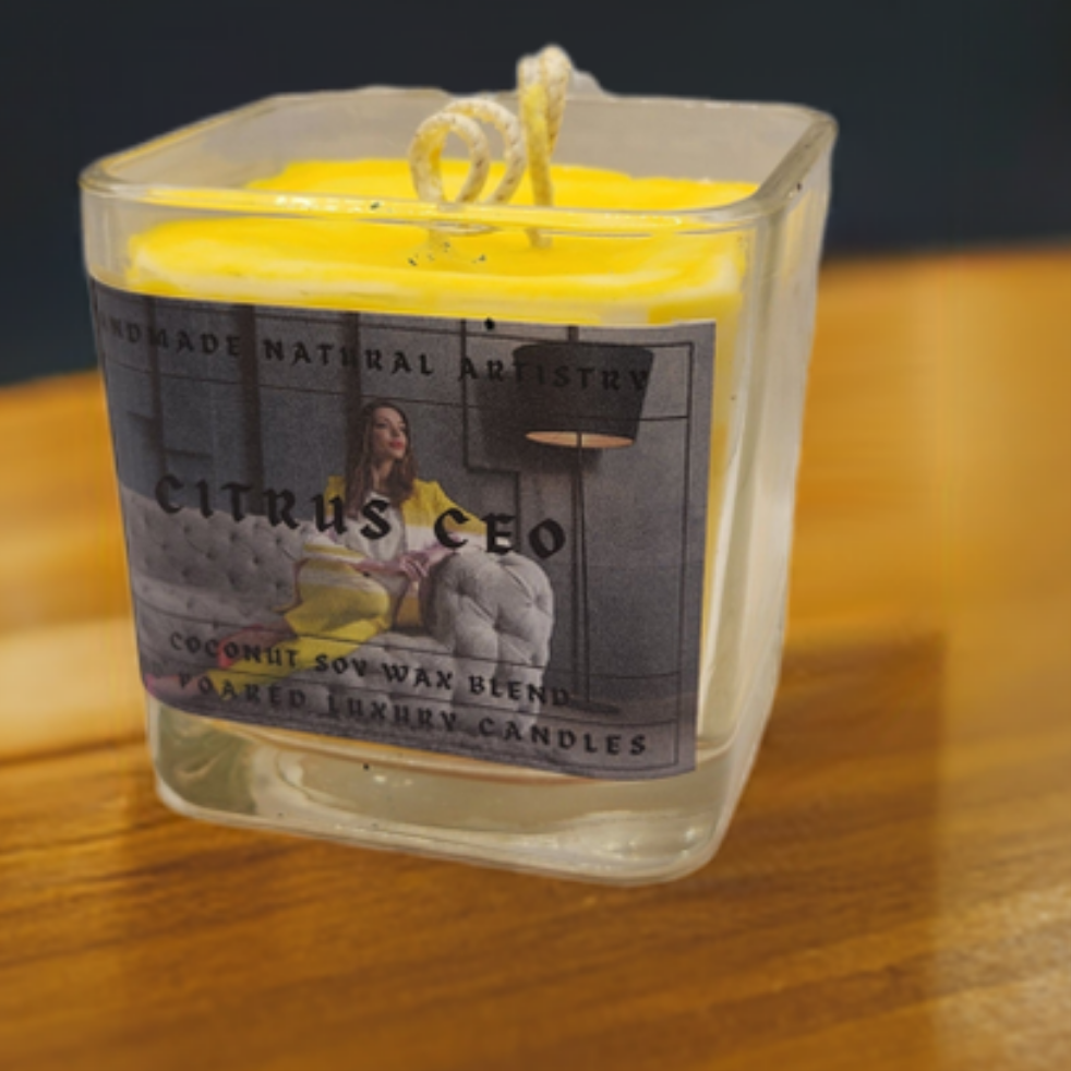 Lemongrass and Margarita Scented Citrus Candle - Perfect for Spring