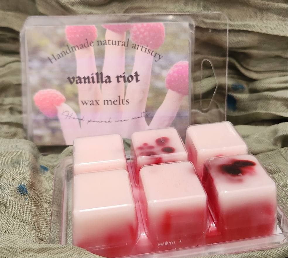 Strong Vanilla Riot Wax Melt with Raspberry Twist