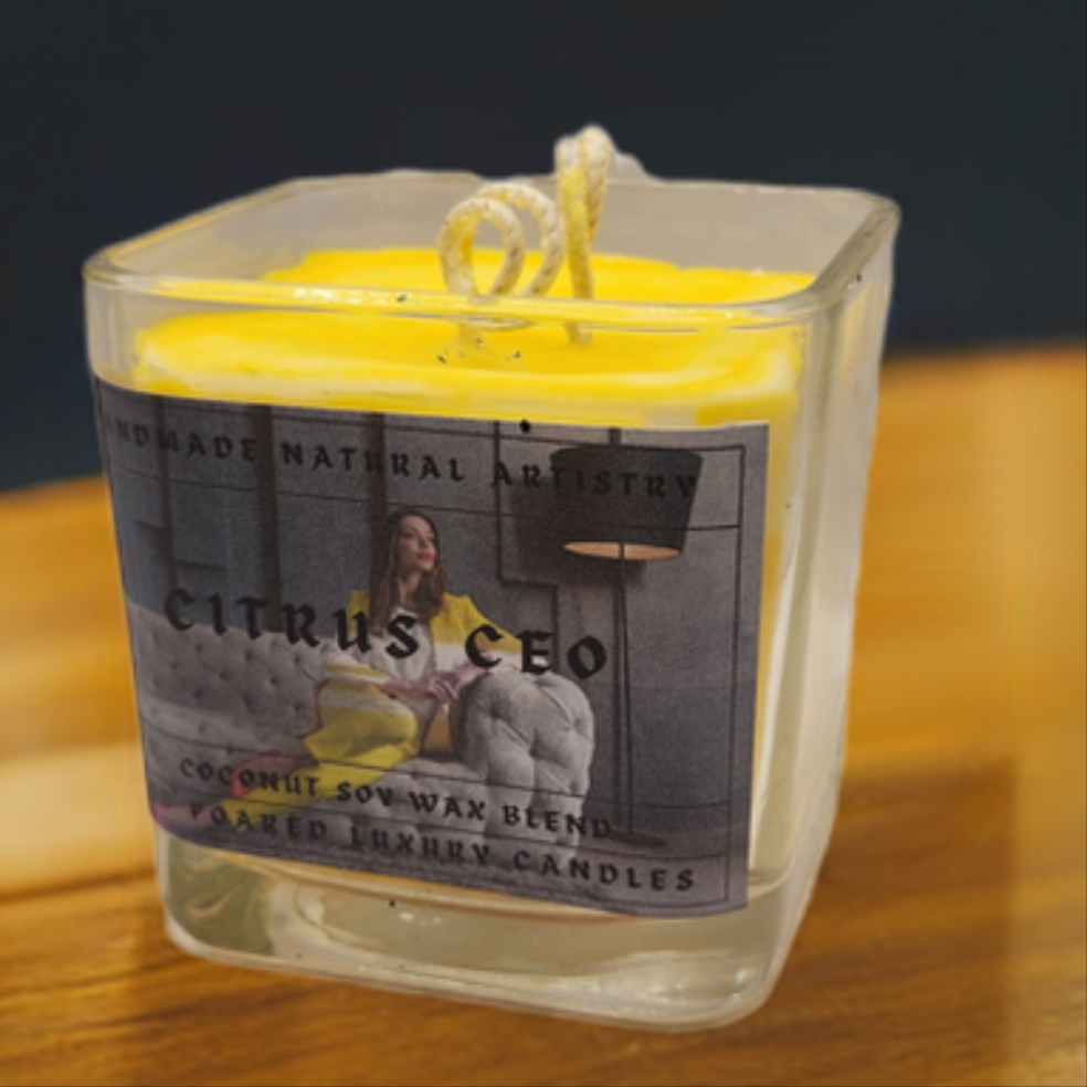 Lemongrass and Margarita Scented Citrus Candle - Perfect for Spring