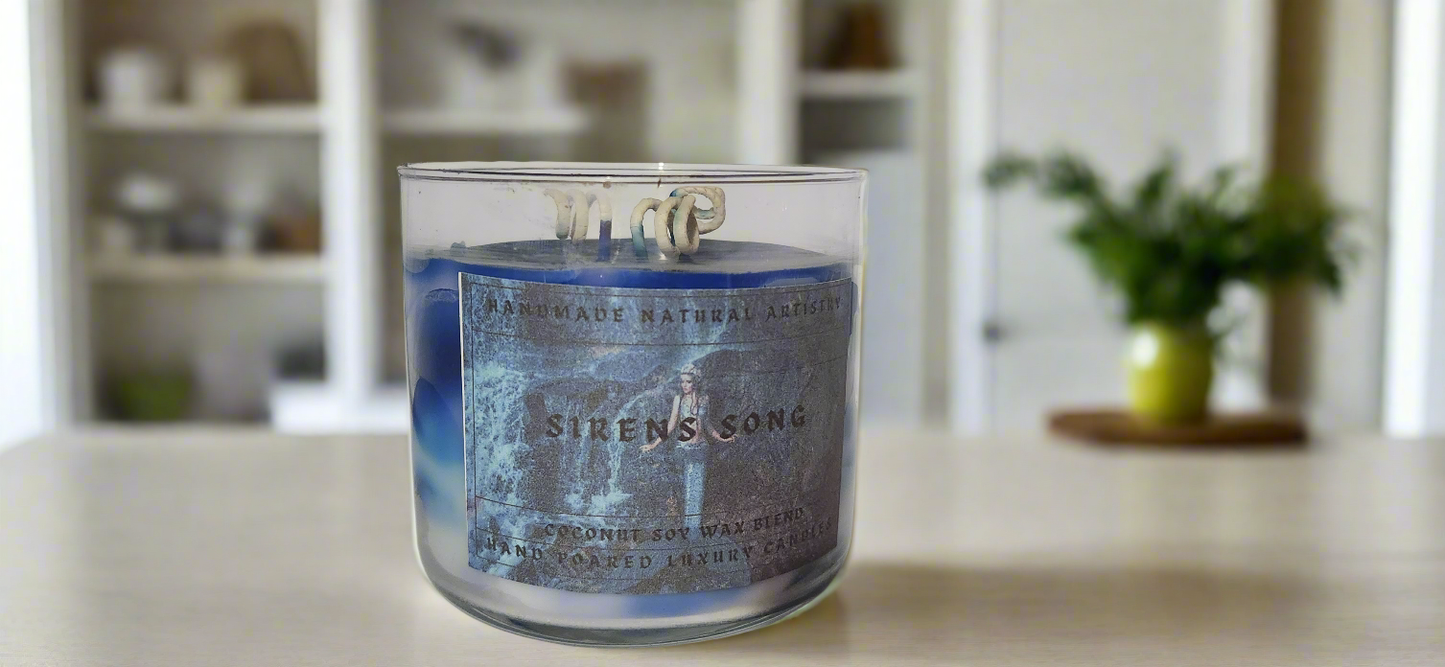 3 wick candle for boyfreind gift for her candle clean scented candle lore gift Sirens song 16 oz 3 wick candle