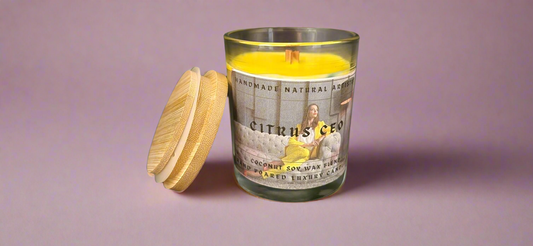 Citrus CEO 6 ox Crackling Wood Wick Candle