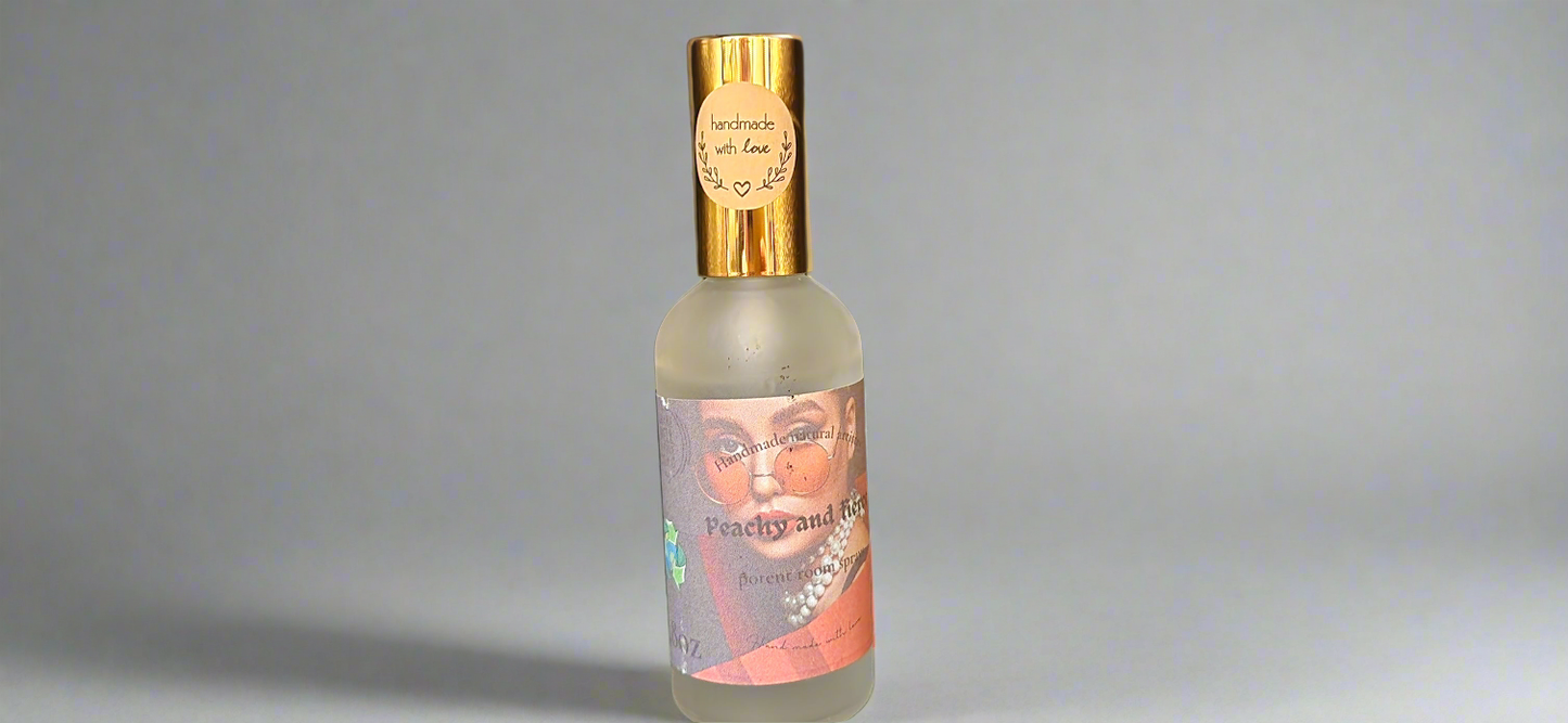 Room spray Peachy and fierce frosted glass luxurious room spray gift for boss gift unique scent room spray gift for duaghter 3.8 oz lux room spray
