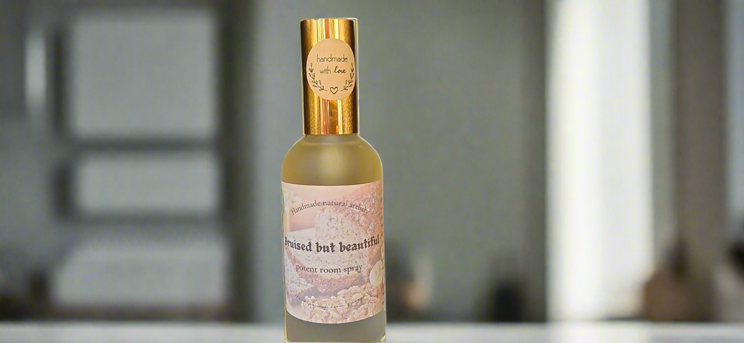 Room spray for her roomspray gift for mom bakery scented room spray gift for girlfreind bannana nut bread scented Bruised but beautiful 3.8 oz lux room spray