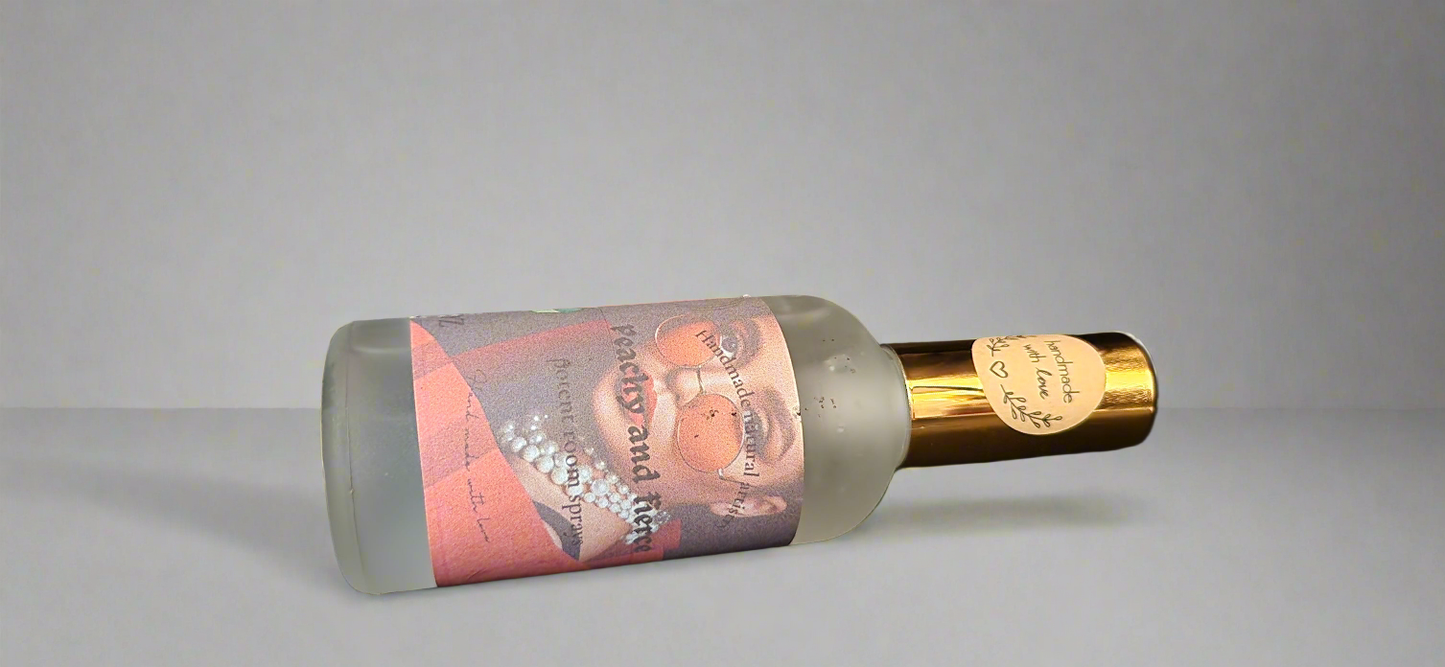Room spray Peachy and fierce frosted glass luxurious room spray gift for boss gift unique scent room spray gift for duaghter 3.8 oz lux room spray