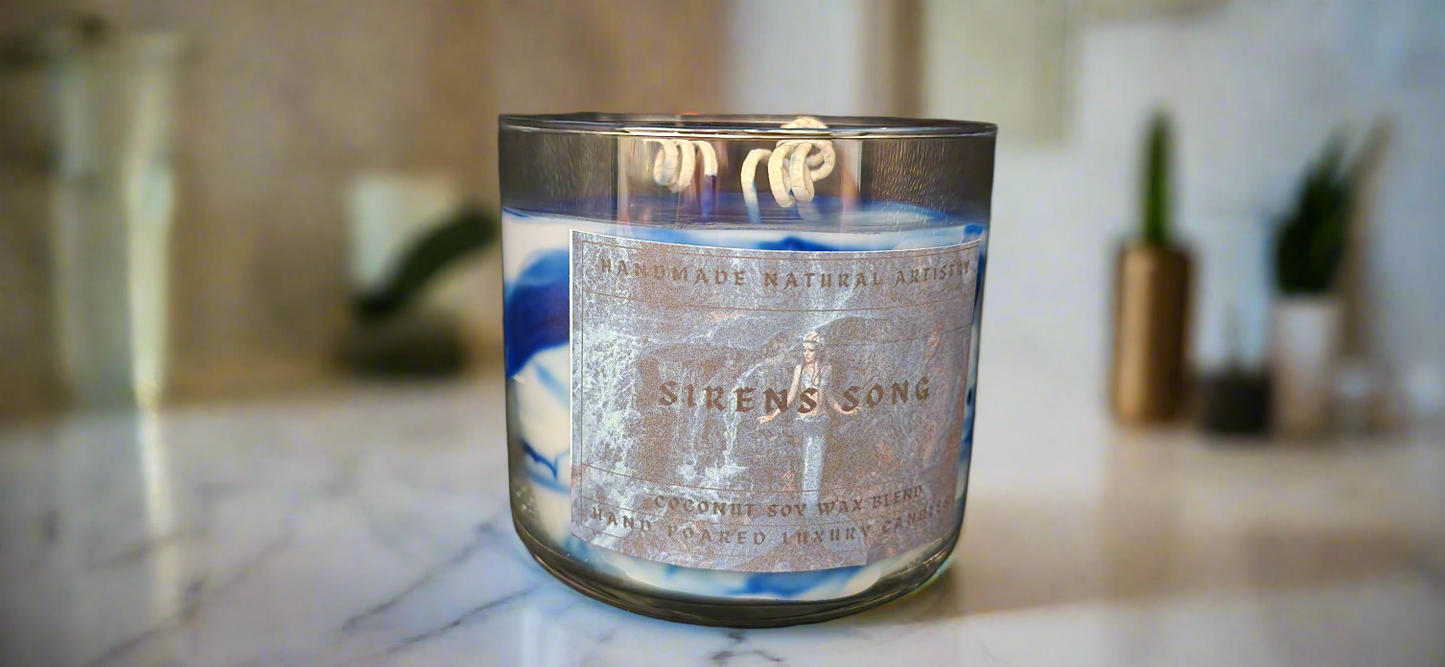 3 wick candle for boyfreind gift for her candle clean scented candle lore gift Sirens song 16 oz 3 wick candle