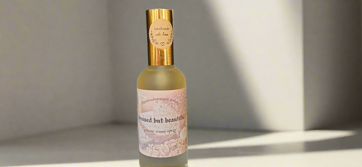 Room spray for her roomspray gift for mom bakery scented room spray gift for girlfreind bannana nut bread scented Bruised but beautiful 3.8 oz lux room spray