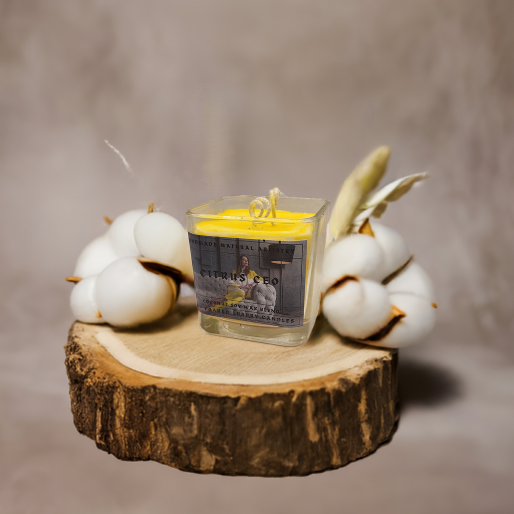 Lemongrass and Margarita Scented Citrus Candle - Perfect for Spring
