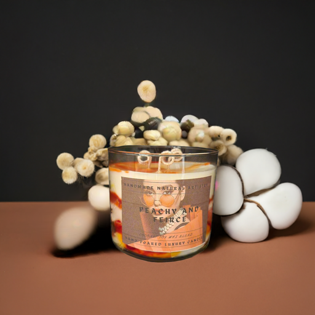 Peachy and fierce 16 oz 3 wick candle
