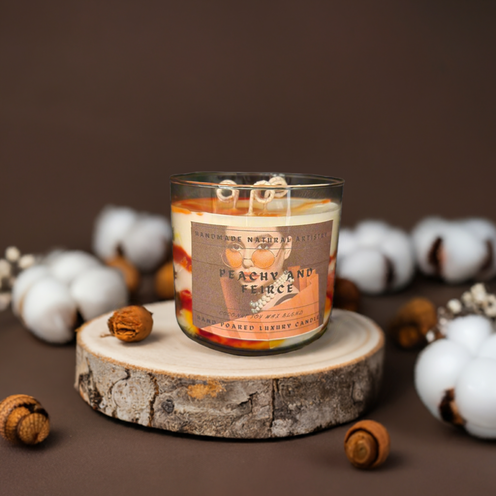 Peachy and fierce 16 oz 3 wick candle