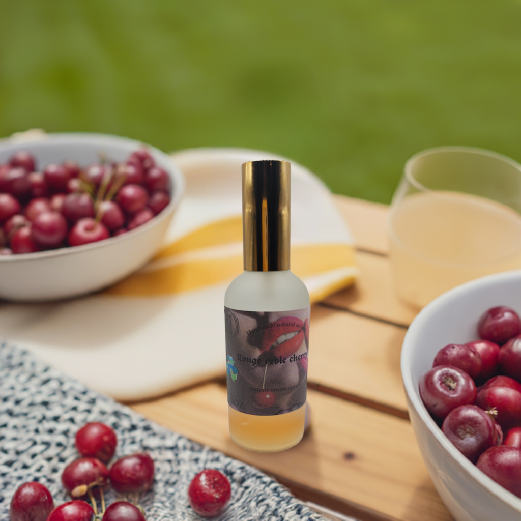 Roomspray black cherry for home roomspray for smokers room spray for dorm room cherry scented room spray for gift roomspray for car Rouge Reble Cherry 3.8 oz lux room spray