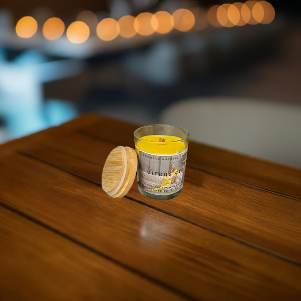 Citrus CEO 6 ox Crackling Wood Wick Candle