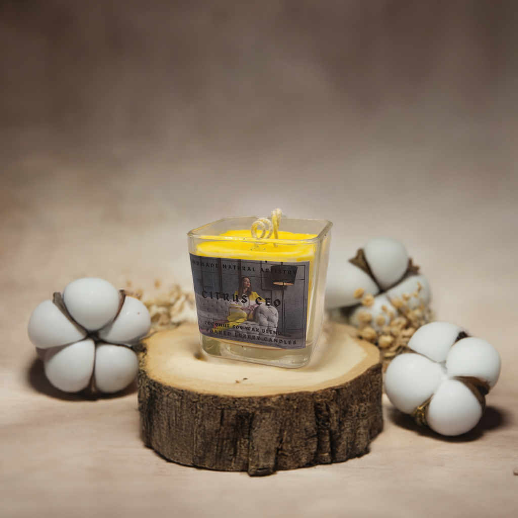 Lemongrass and Margarita Scented Citrus Candle - Perfect for Spring