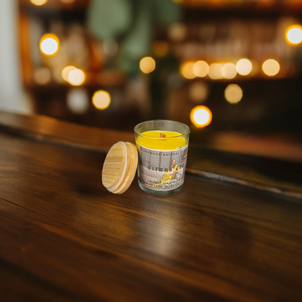 Citrus CEO 6 ox Crackling Wood Wick Candle