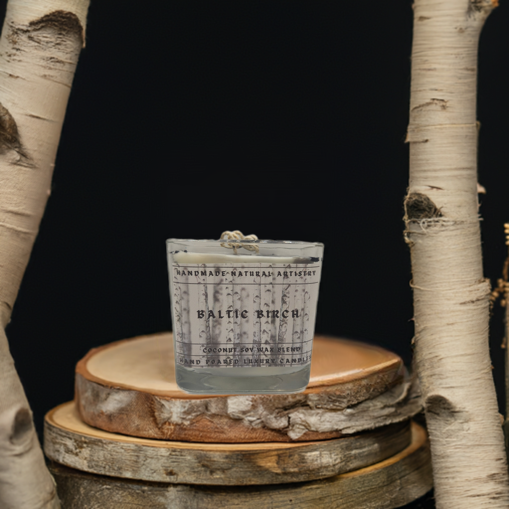 Candle for husband gift for boyfreind gift candle for garage cabin vibes candle wood scented candle Baltic birch lux cube 11 oz candle