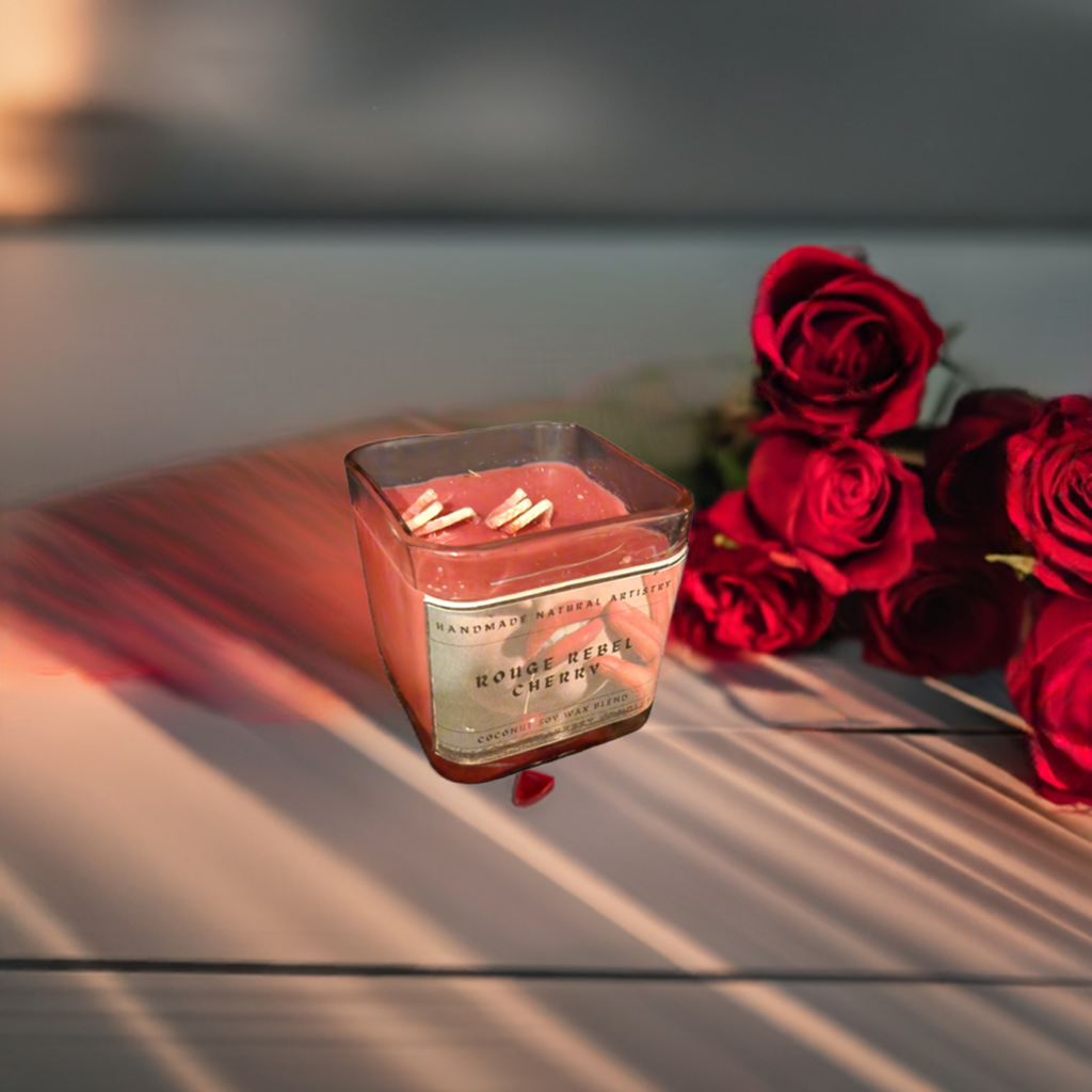 Candle for girlfreind gifts candles cherry candle for her romantic vibes Rouge Reble Cherry 11 oz lux cube candle