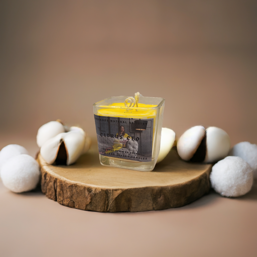 Lemongrass and Margarita Scented Citrus Candle - Perfect for Spring