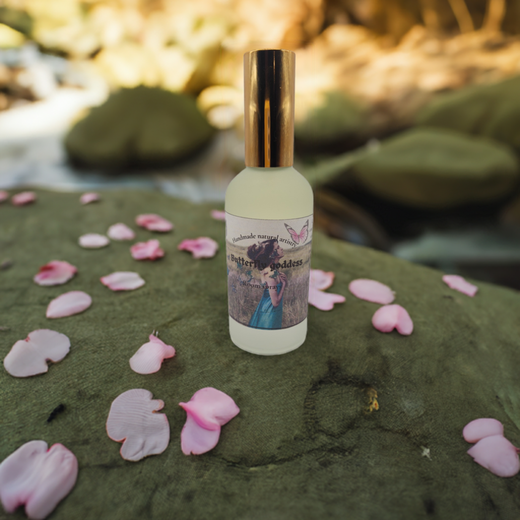 Room spray Butterfly Goddess pink sugar and pomegranate scented room spray for girlfreind housewarming gift dorm room gift for duaghter gift unique fruity scented room spray 3.8 oz lux room spray