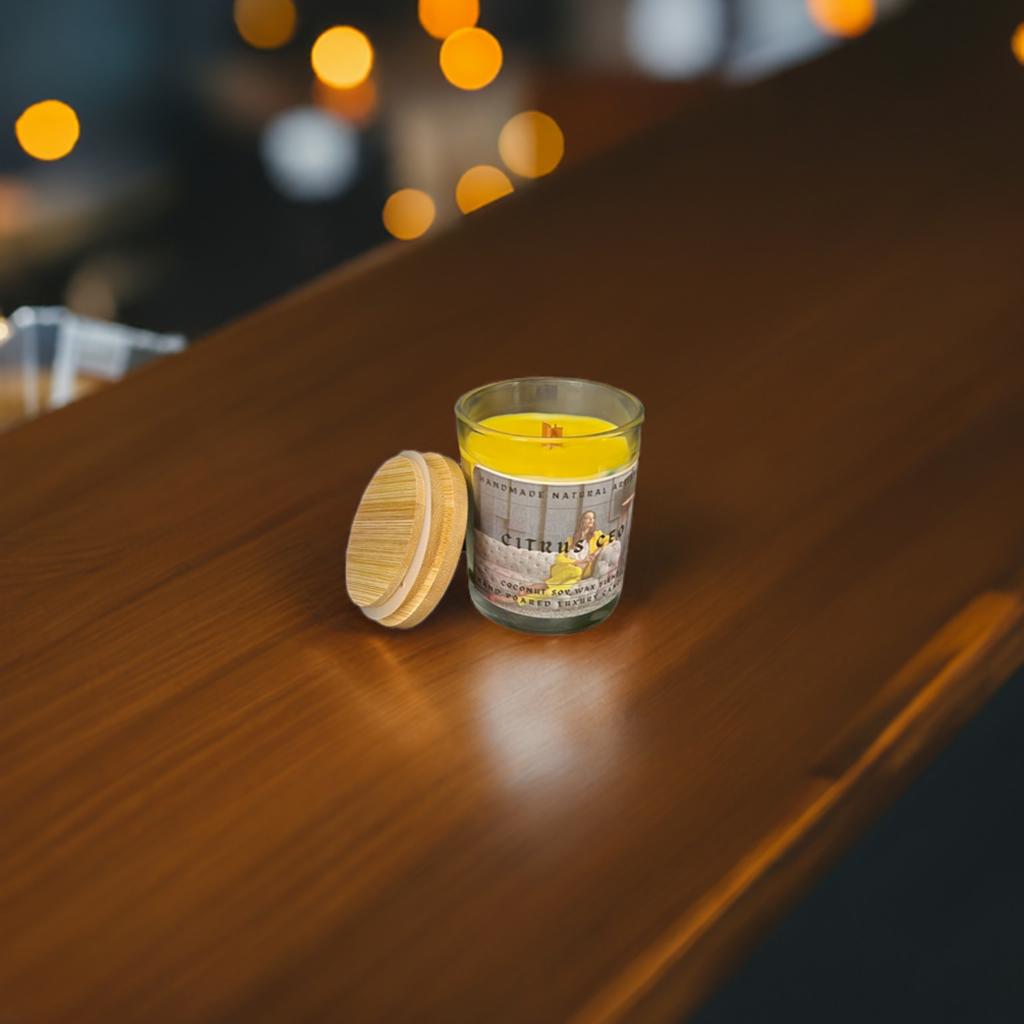 Citrus CEO 6 ox Crackling Wood Wick Candle