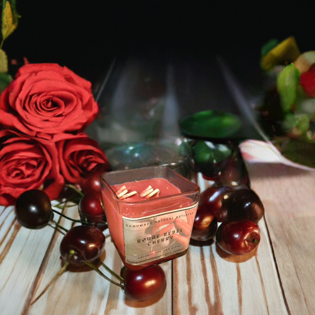 Candle for girlfreind gifts candles cherry candle for her romantic vibes Rouge Reble Cherry 11 oz lux cube candle