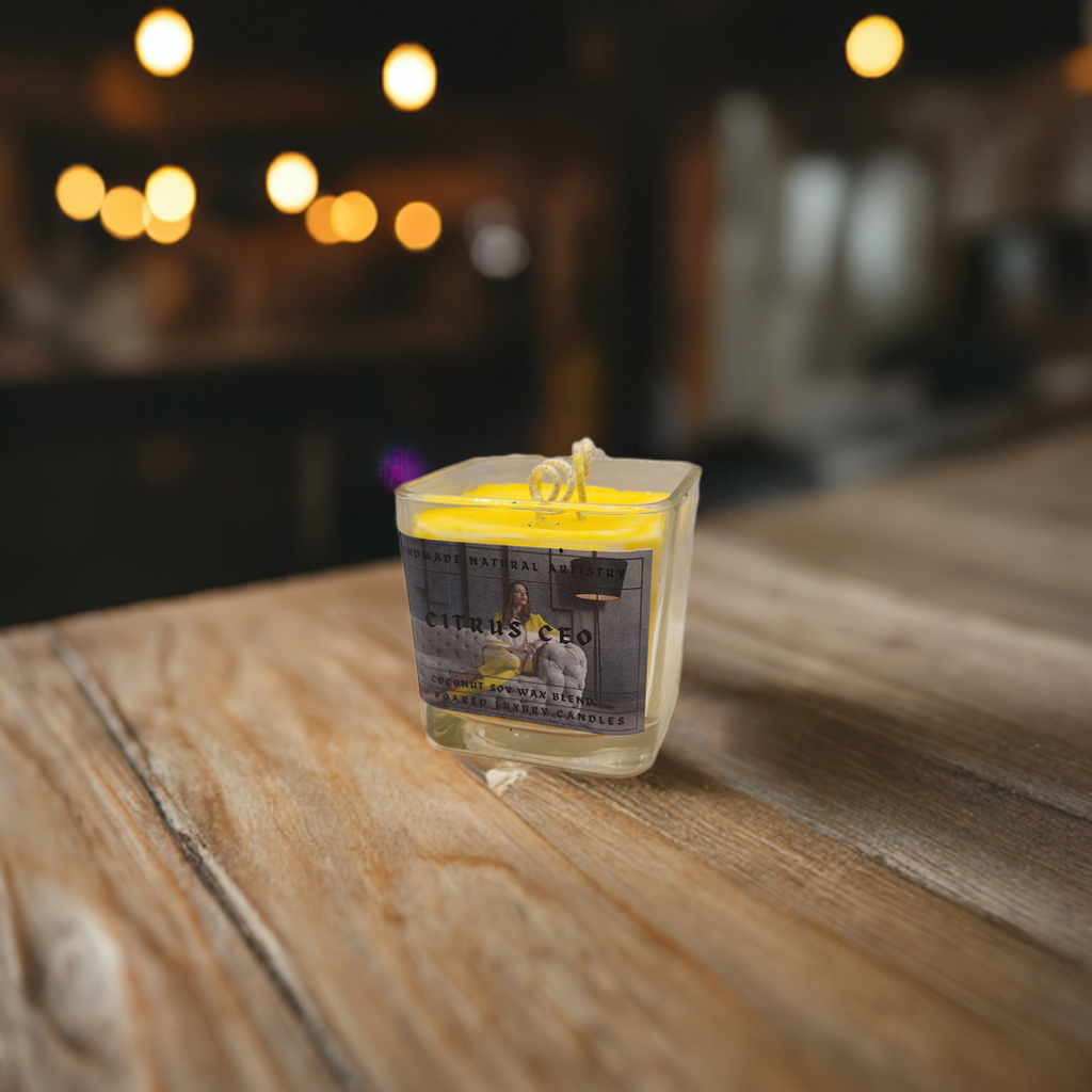 Lemongrass and Margarita Scented Citrus Candle - Perfect for Spring