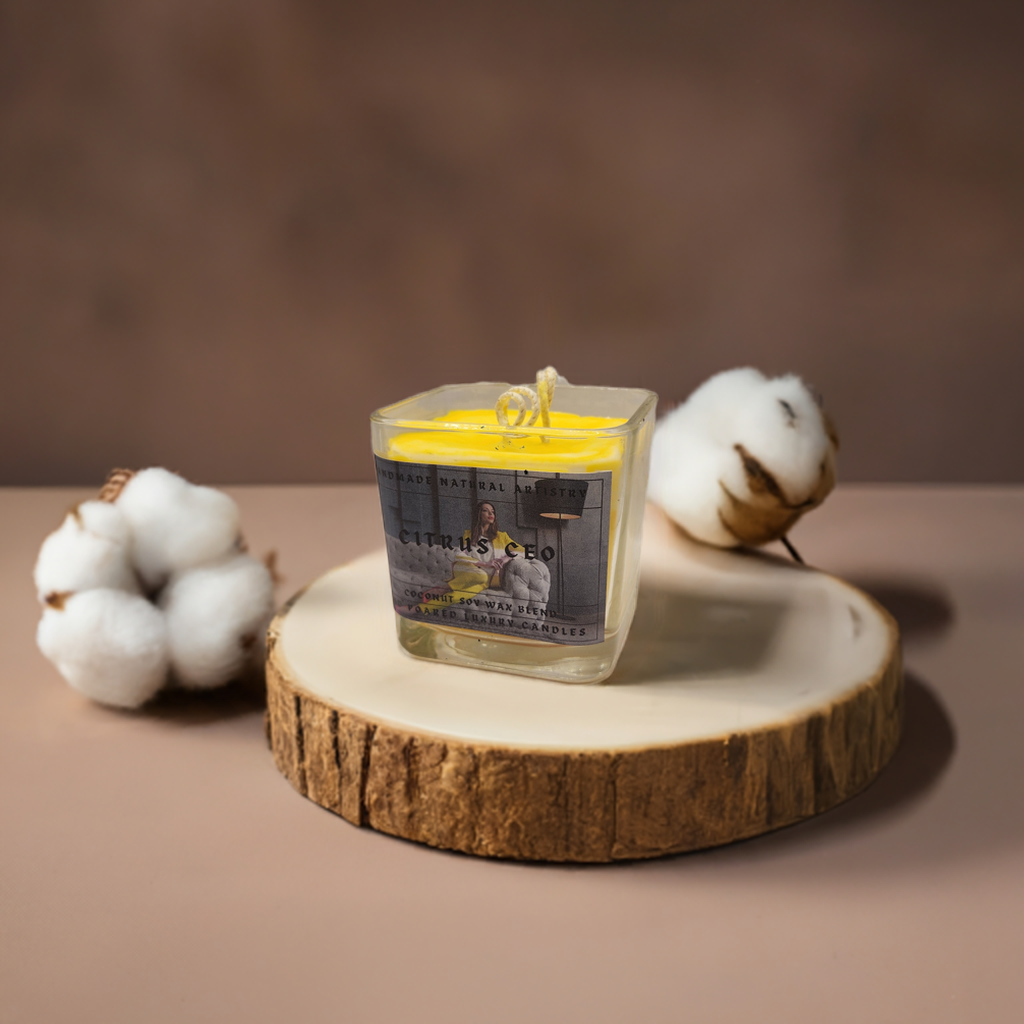 Lemongrass and Margarita Scented Citrus Candle - Perfect for Spring