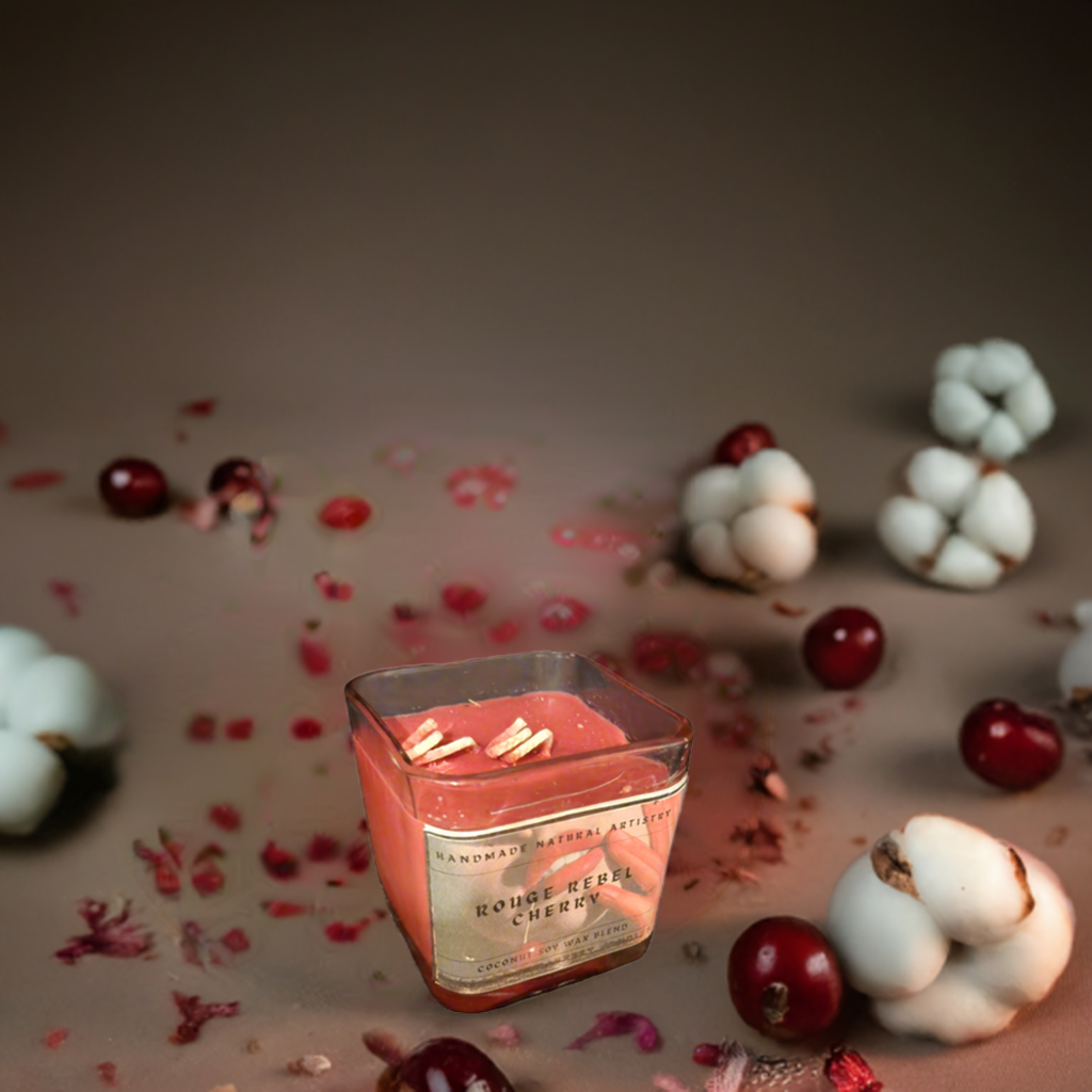 Candle for girlfreind gifts candles cherry candle for her romantic vibes Rouge Reble Cherry 11 oz lux cube candle